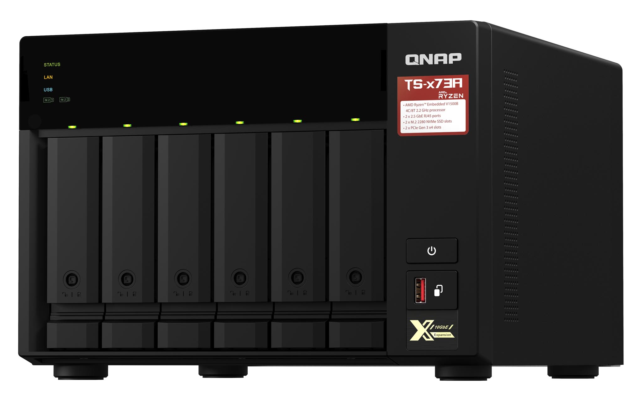 QNAP TS-673A-8G 6 Bay, Thiết Bị Lưu Trữ NAS QNAP TS-673A-8G Chính Hãng